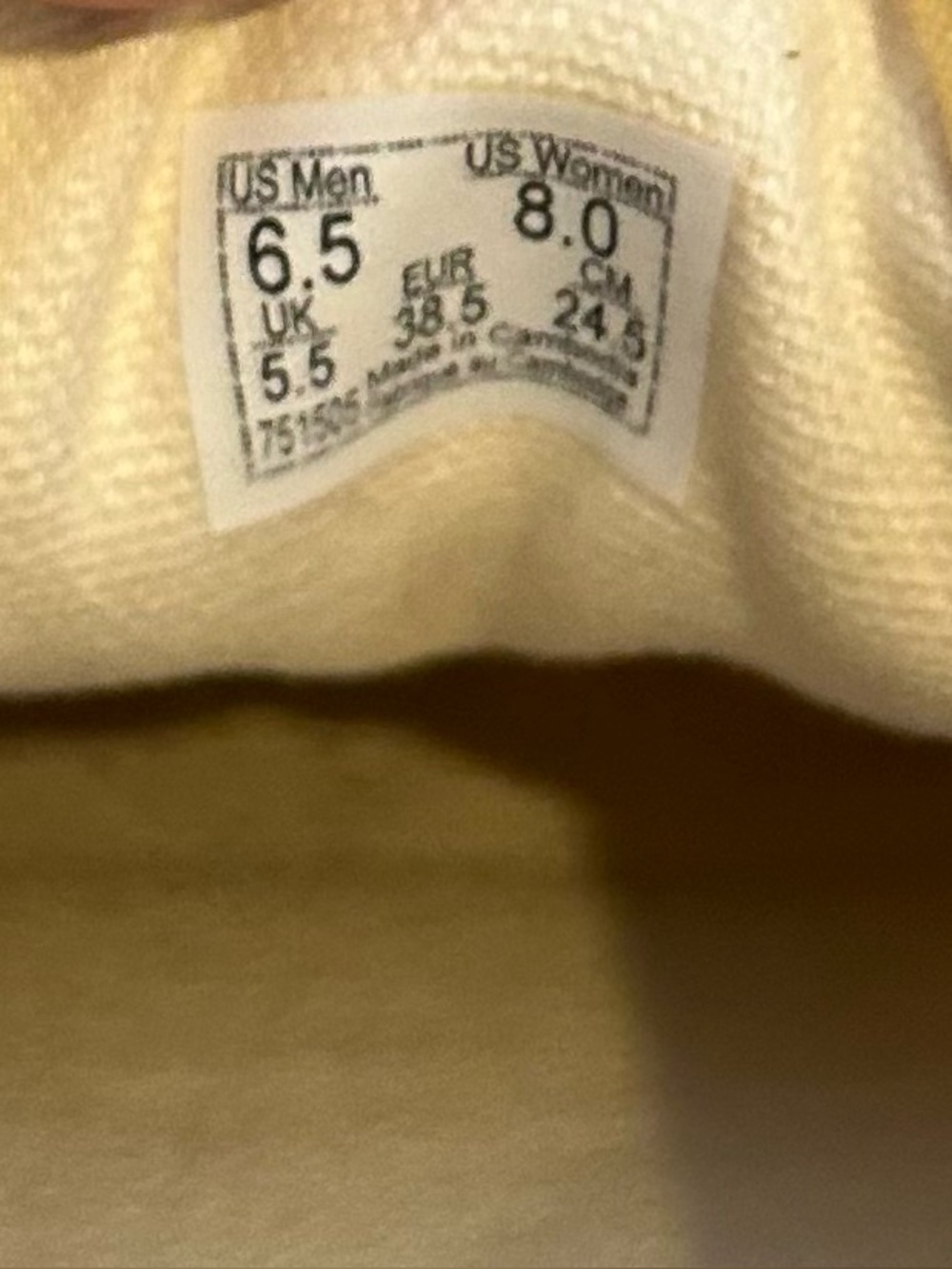 Vans Authentic Yellow Canvas Low-Top Sneaker - women 8 / men 6.5 - Picture 11 of 11